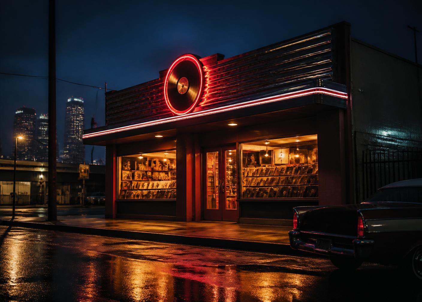 RECORD SHOP — Existing Screw World plate — illustrative.
